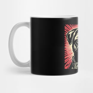 Pug Red & Black Pop Art Mug